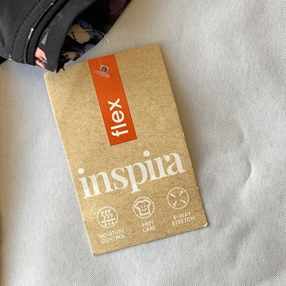 Inspira Flex Round Neck Printed Scrub Top Women's Small S Abstract IP723 NWT - Picture 4 of 5